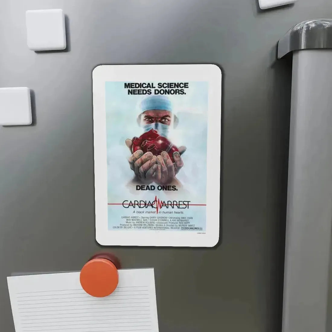 CARDIAC ARREST 1980 Movie Poster - Refrigerator Magnet - The Sticker Space