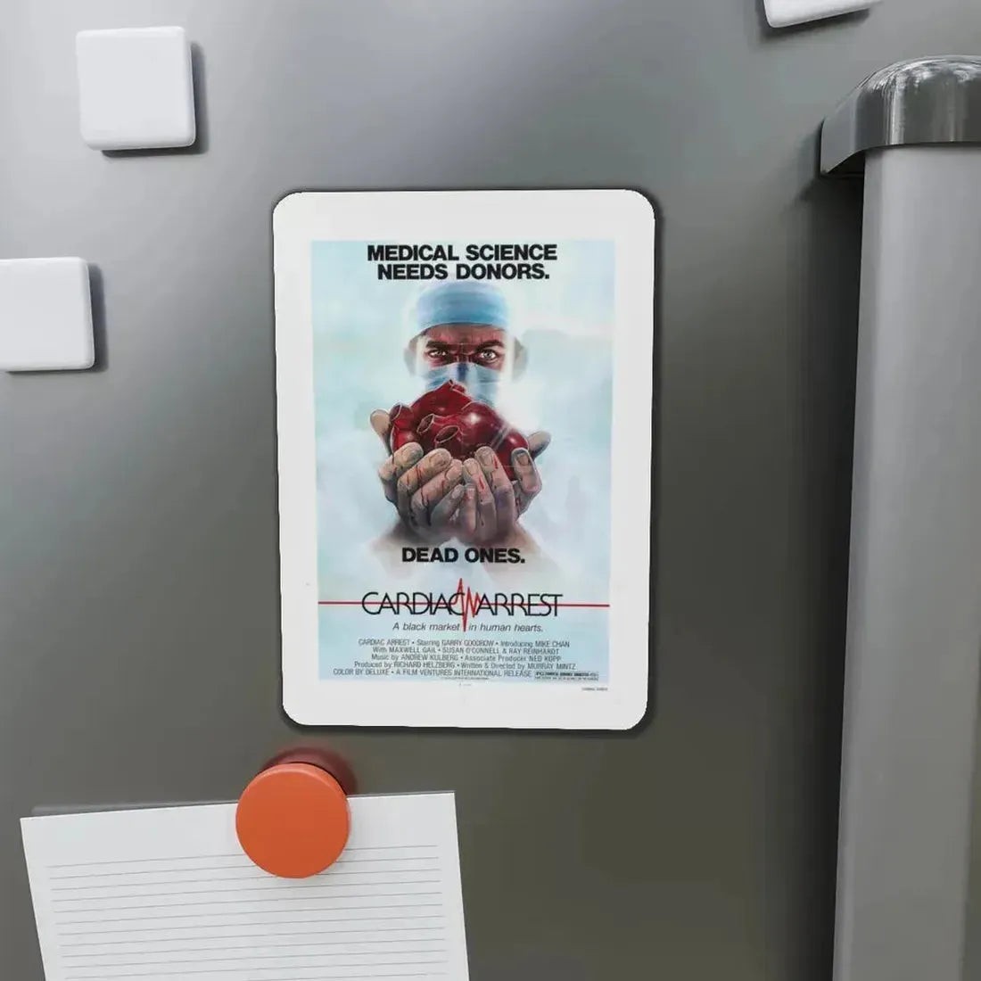 CARDIAC ARREST 1980 Movie Poster - Refrigerator Magnet - The Sticker Space
