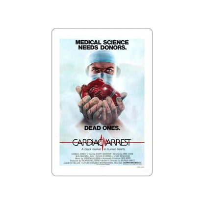 CARDIAC ARREST 1980 Movie Poster STICKER Vinyl Die-Cut Decal - The Sticker Space