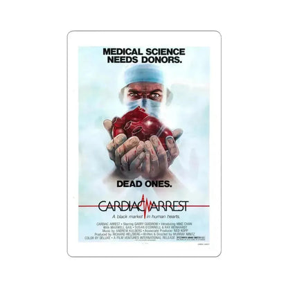 Cardiac Arrest 1980 Movie Poster - STICKER Vinyl Kiss-Cut Decal 3 Inch White - The Sticker Space
