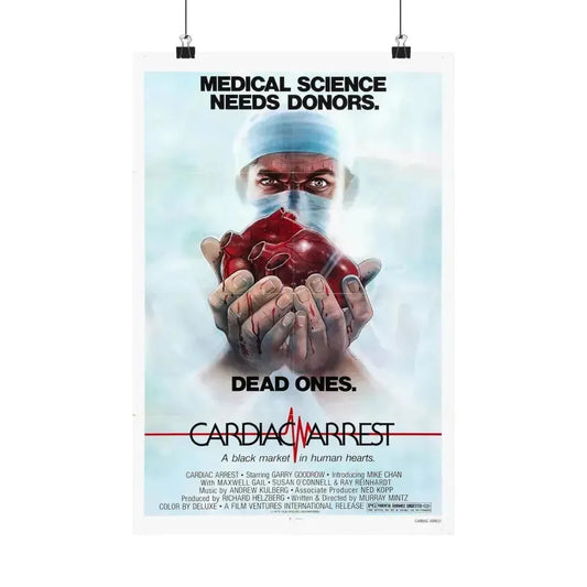 CARDIAC ARREST 1980 - Paper Movie Poster 12″ x 18″ Matte - The Sticker Space
