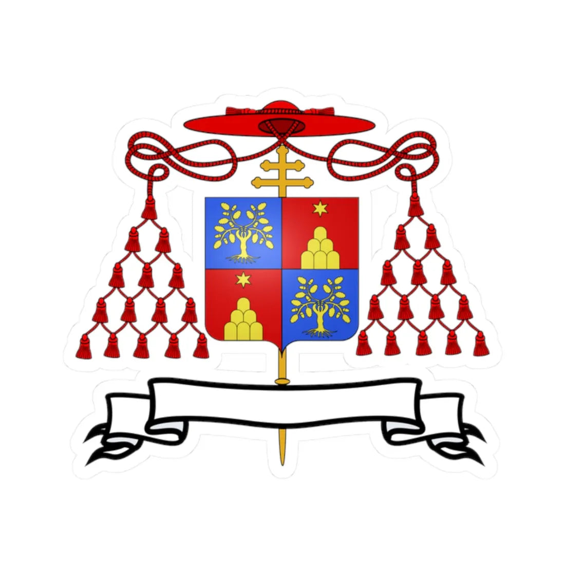 Cardinali Chigi (Italy) (Coat of Arms) STICKER Vinyl Kiss-Cut Decal - The Sticker Space