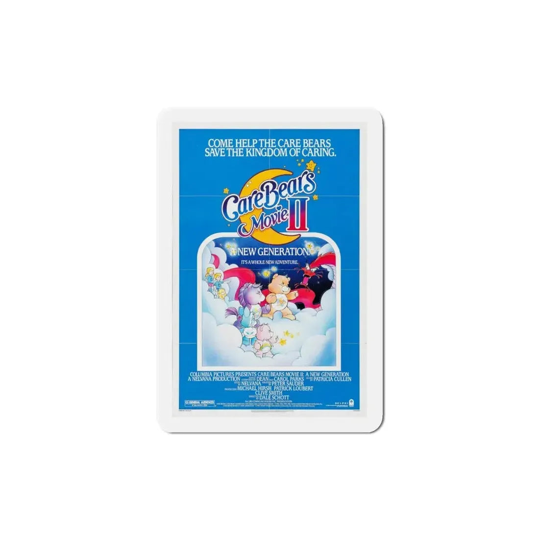 Care Bears Movie II A New Generation 1986 Movie Poster Refrigerator Magnet 4 Inch - The Sticker Space