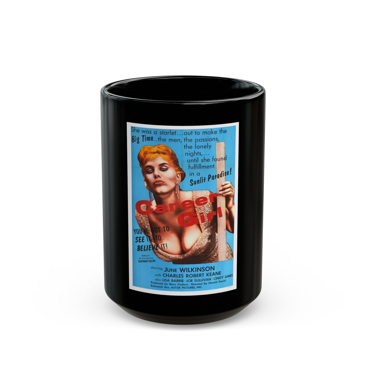 CAREER GIRL 1944 Movie Poster - Black Coffee Mug-15oz-The Sticker Space