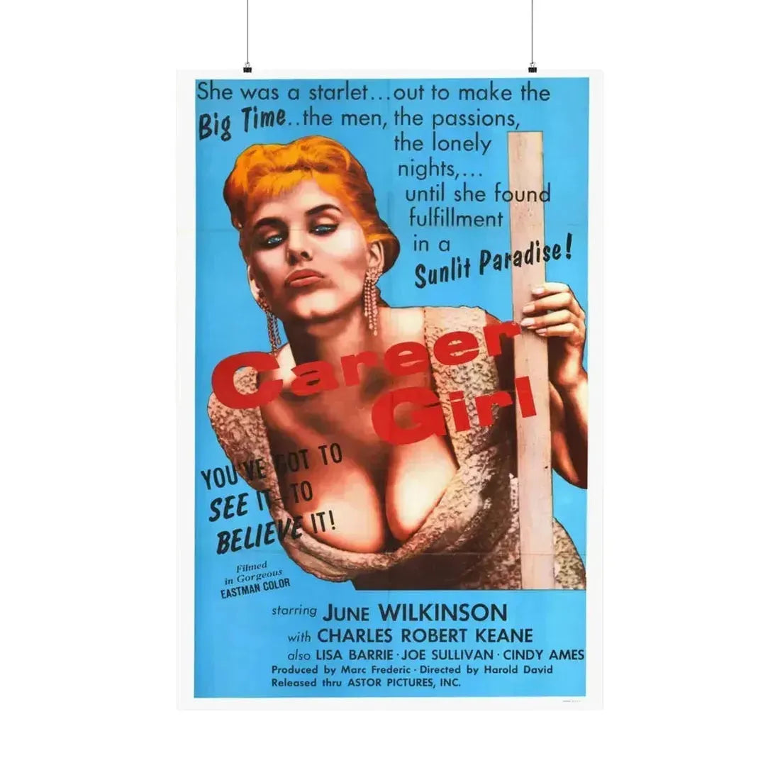 CAREER GIRL 1944 - Paper Movie Poster 36" x 54" Matte - The Sticker Space