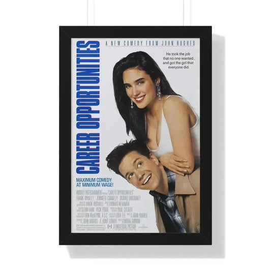 CAREER OPPORTUNITIES 1991 - Framed Movie Poster 16″ x 24″ Black - The Sticker Space