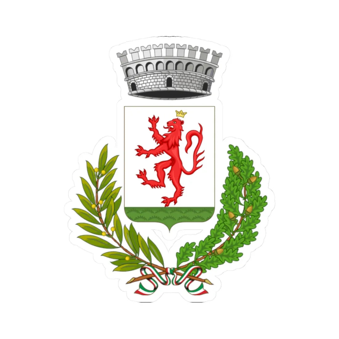 Caresanablot-Stemma (Italy) (Coat of Arms) STICKER Vinyl Kiss-Cut Decal 2 Inch White - The Sticker Space