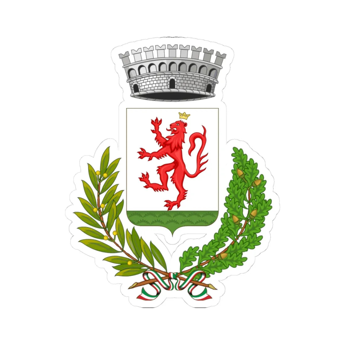 Caresanablot-Stemma (Italy) (Coat of Arms) STICKER Vinyl Kiss-Cut Decal 3 Inch White - The Sticker Space