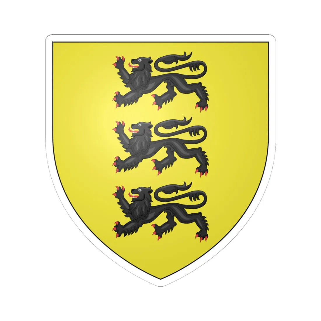 Carew arms (England) (Coat of Arms) STICKER Vinyl Kiss-Cut Decal 4 Inch White - The Sticker Space