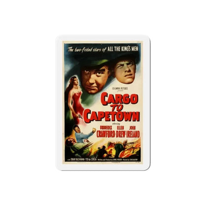 Cargo to Capetown 1950 Movie Poster Refrigerator Magnet - The Sticker Space