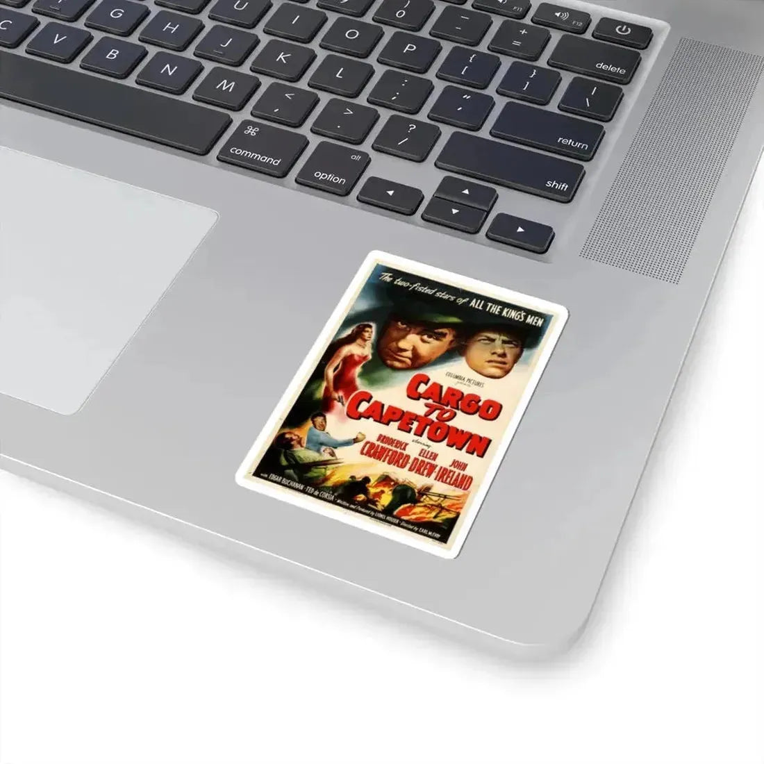 Cargo to Capetown 1950 Movie Poster - STICKER Vinyl Kiss-Cut Decal - The Sticker Space