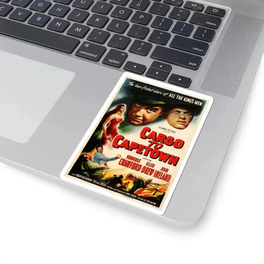 Cargo to Capetown 1950 Movie Poster - STICKER Vinyl Kiss-Cut Decal - The Sticker Space