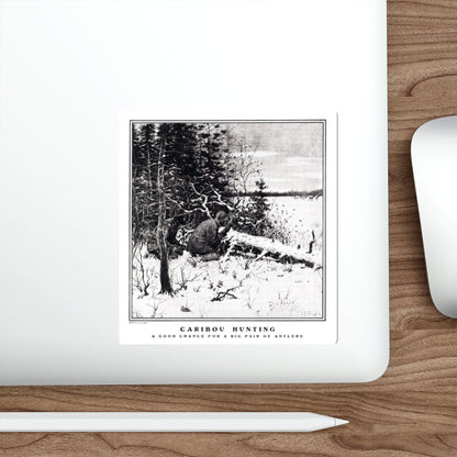 Caribou Hunting, Collier's, December 21, 1901 (Magazine Illustration) STICKER Vinyl Die-Cut Decal-The Sticker Space