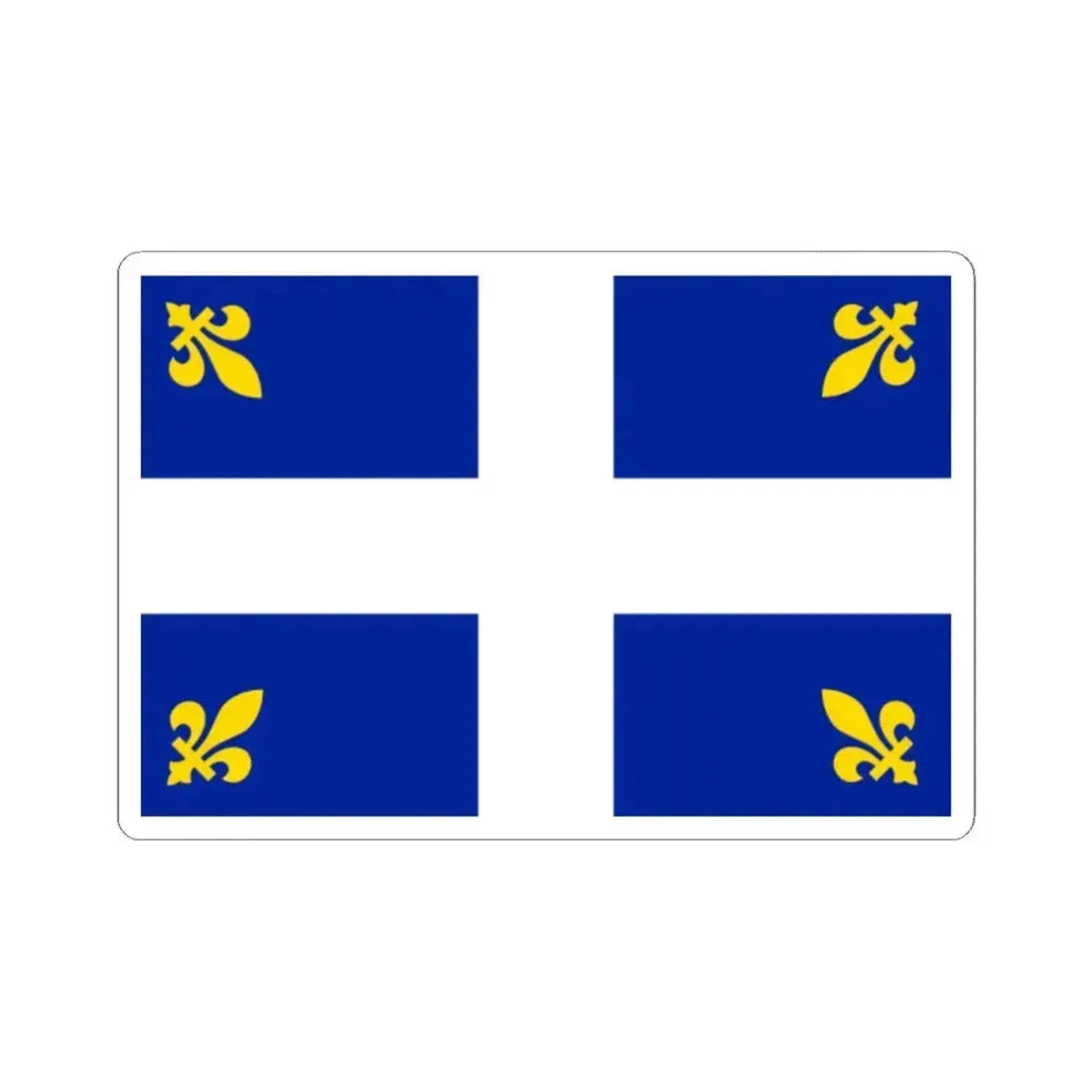 Carillon Flag (Canada) STICKER Vinyl Kiss-Cut Decal 2 Inch White - The Sticker Space