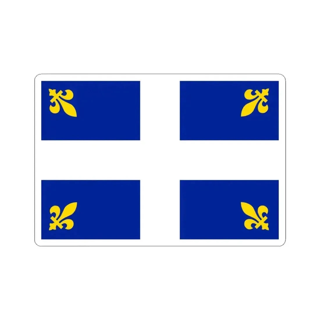 Carillon Flag (Canada) STICKER Vinyl Kiss-Cut Decal 3 Inch White - The Sticker Space