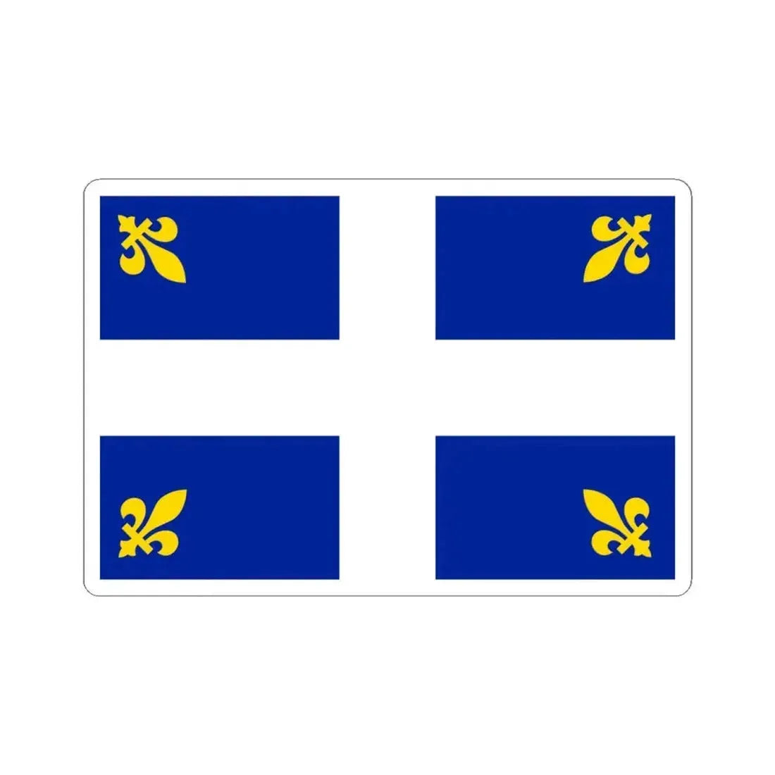 Carillon Flag (Canada) STICKER Vinyl Kiss-Cut Decal 4 Inch White - The Sticker Space