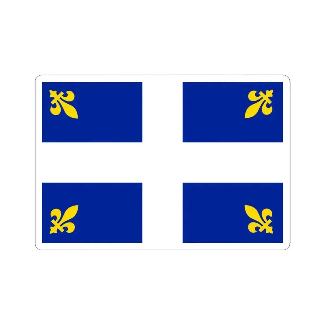 Carillon Flag (Canada) STICKER Vinyl Kiss-Cut Decal 6 Inch White - The Sticker Space