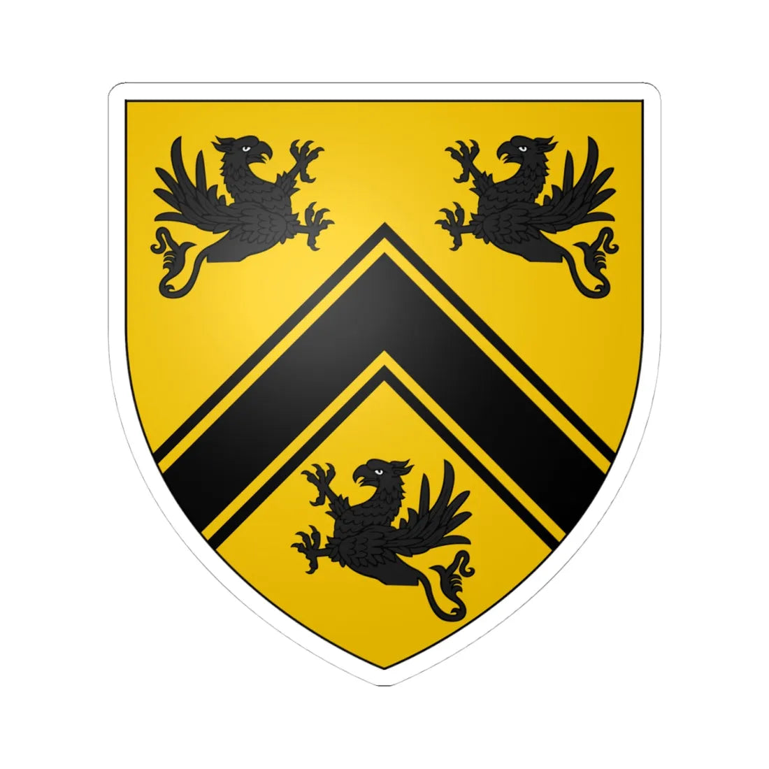 Carington Arms (England) (Coat of Arms) STICKER Vinyl Kiss-Cut Decal 4 Inch White - The Sticker Space