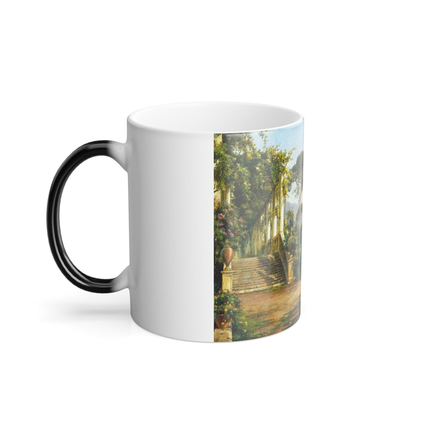 Carl Frederic Aagaard (1838-1895) Lodge on Lake Como - Oil on Canvas - Color Changing Mug 11oz-11oz-The Sticker Space