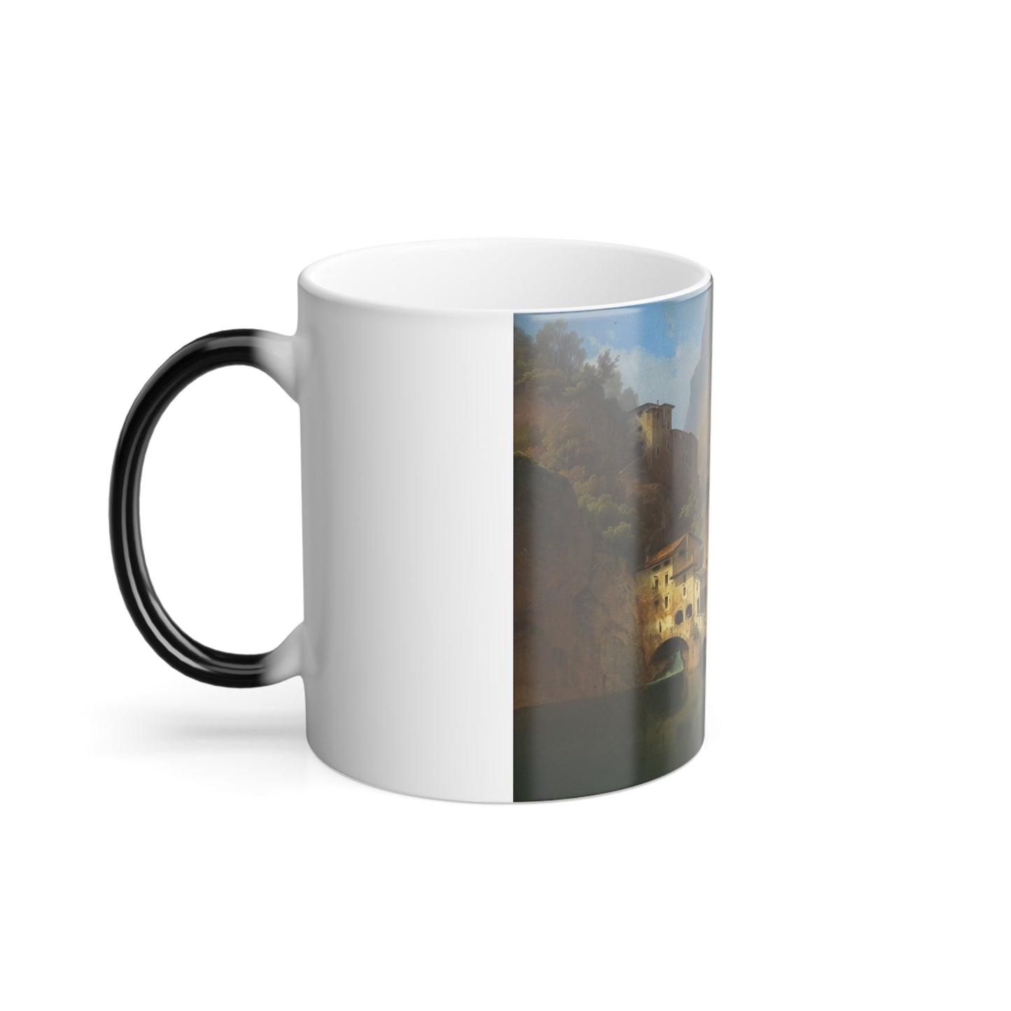 Carl Friedrich Heinzmann (1795-1846) Fishermen on an Italian Lake - Color Changing Mug 11oz-11oz-The Sticker Space