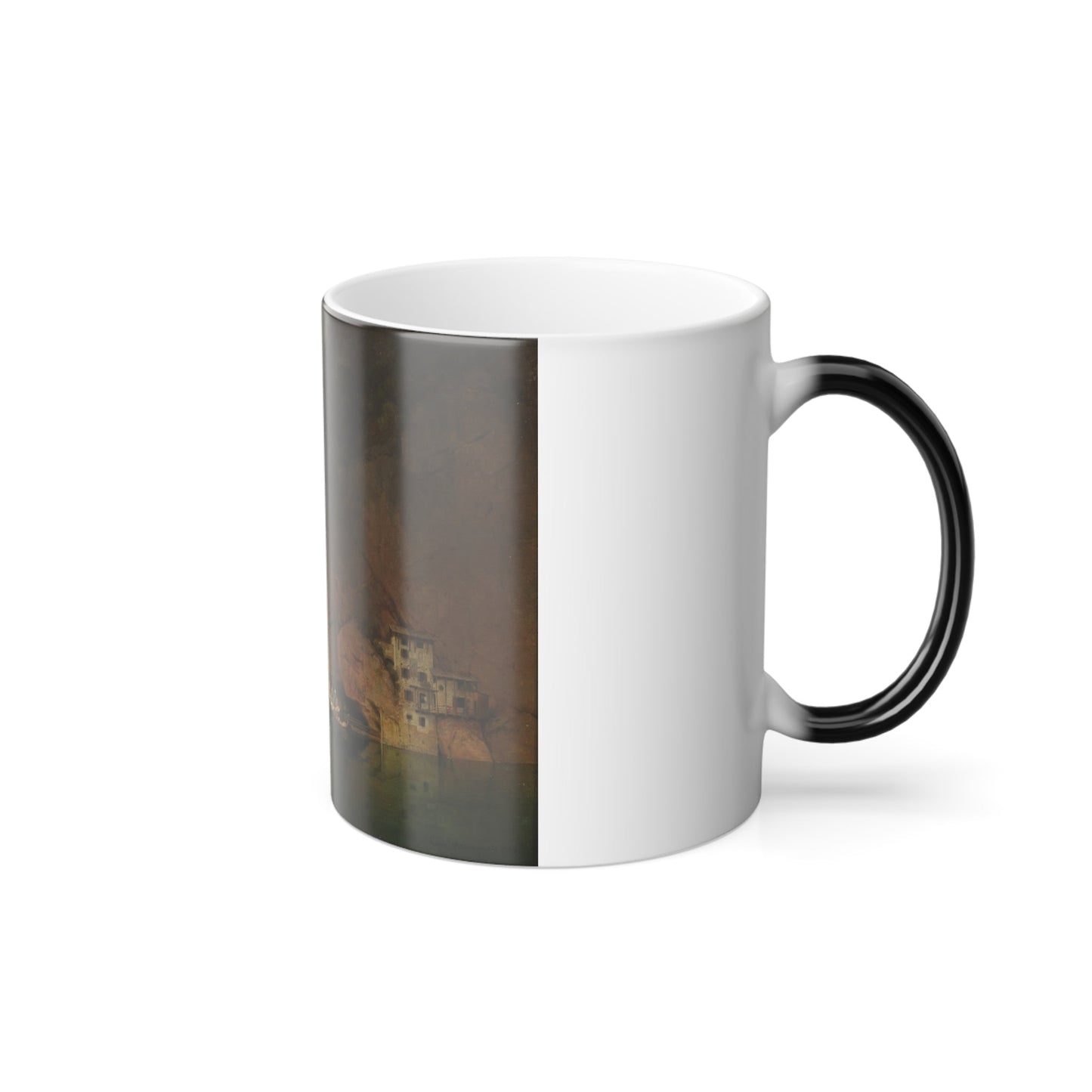 Carl Friedrich Heinzmann (1795-1846) Fishermen on an Italian Lake - Color Changing Mug 11oz-11oz-The Sticker Space