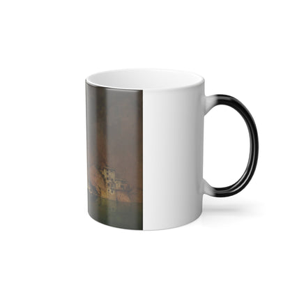 Carl Friedrich Heinzmann (1795-1846) Fishermen on an Italian Lake - Color Changing Mug 11oz-11oz-The Sticker Space