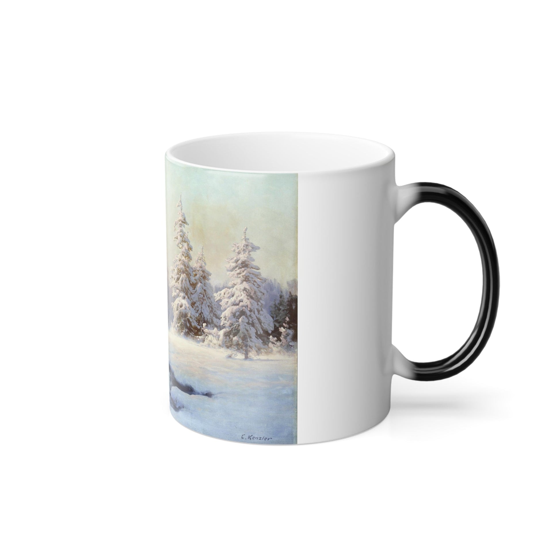 Carl Kenzler (1872-1947) Winter Landscape - Color Changing Mug 11oz-11oz-The Sticker Space