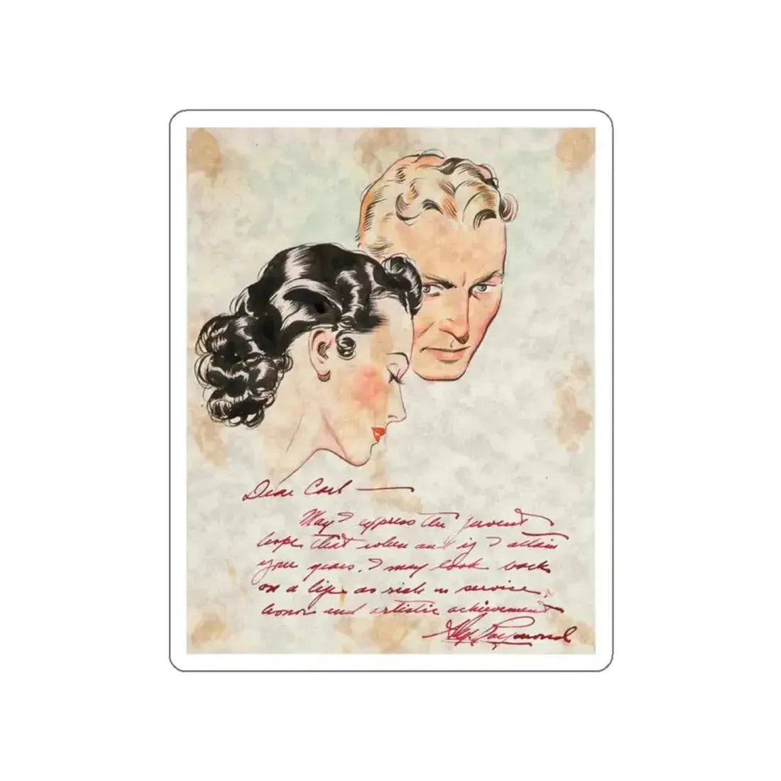 Carl Laemmle Sketch (c. 1937) (Magazine Illustration) STICKER Vinyl Die-Cut Decal - The Sticker Space