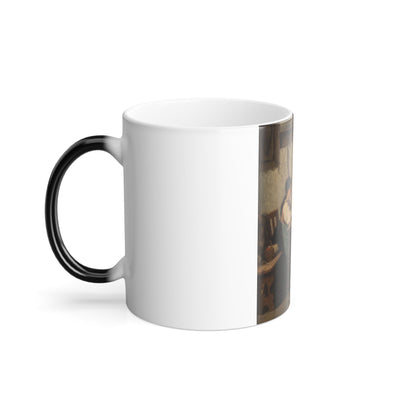 Carl Robiczek (1839-1918) The Mischief - Oil on Canvas 1873 - Color Changing Mug 11oz-11oz-The Sticker Space