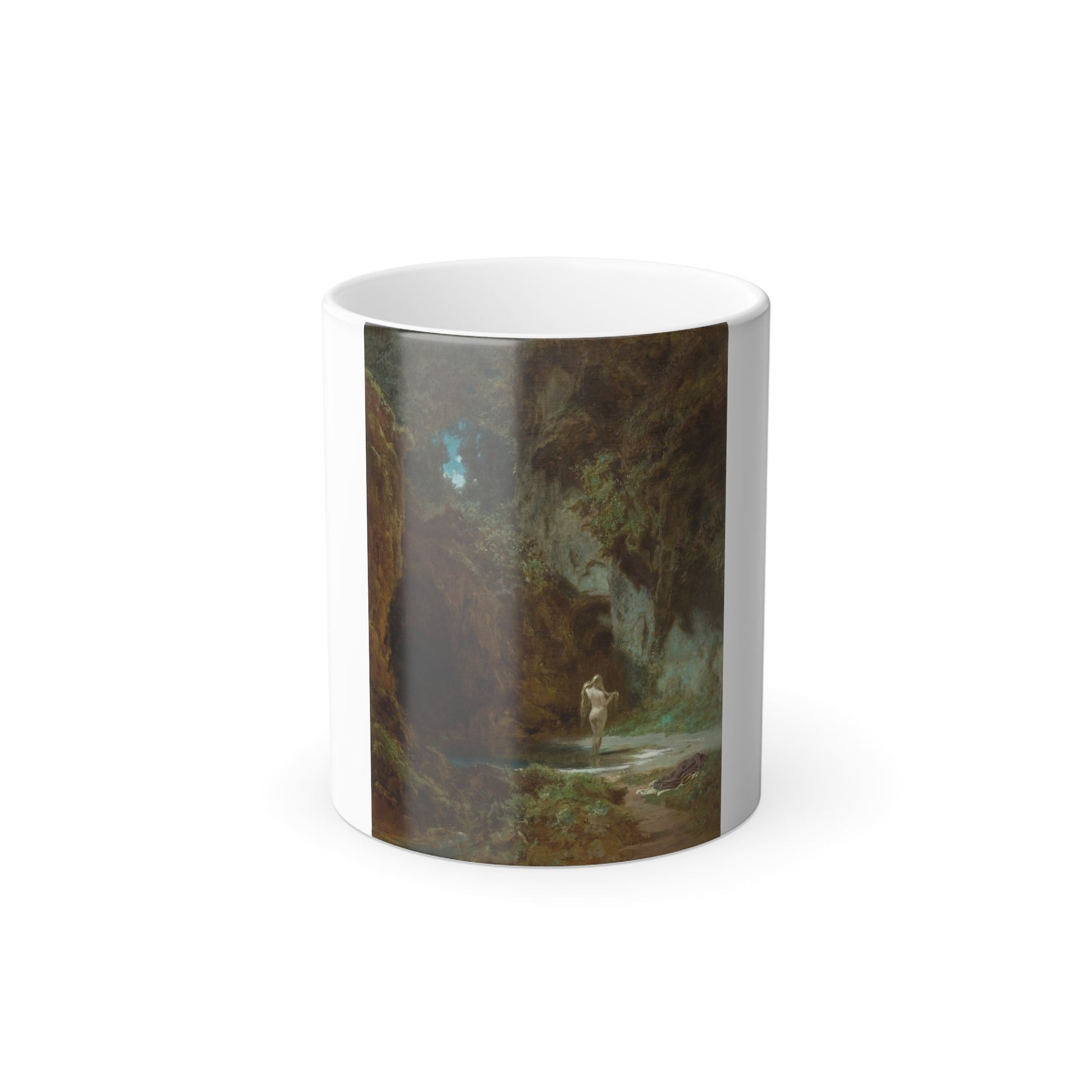 Carl Spitzweg (1808-1885) Bathing Nymph - oil on canvas 1855 - Color Changing Mug 11oz-11oz-The Sticker Space