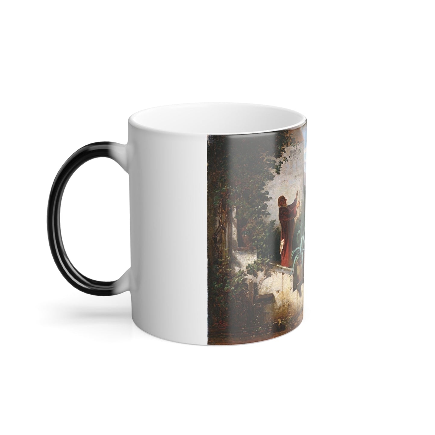 Carl Spitzweg (1808-1885) Childhood Friends - oil on canvas c1855 - Color Changing Mug 11oz-11oz-The Sticker Space