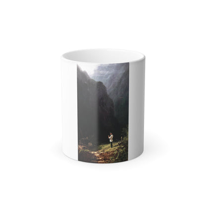 Carl Spitzweg (1808-1885) Customs Post - oil on canvas c1855-60 - Color Changing Mug 11oz-11oz-The Sticker Space