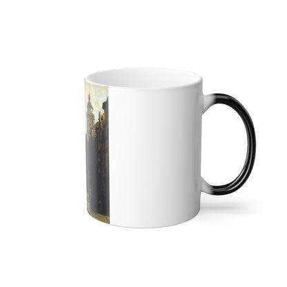 Carl Spitzweg (1808-1885) Die Plauderstunde (A Good Gossip) - Oil on Canvas - Color Changing Mug 11oz-11oz-The Sticker Space