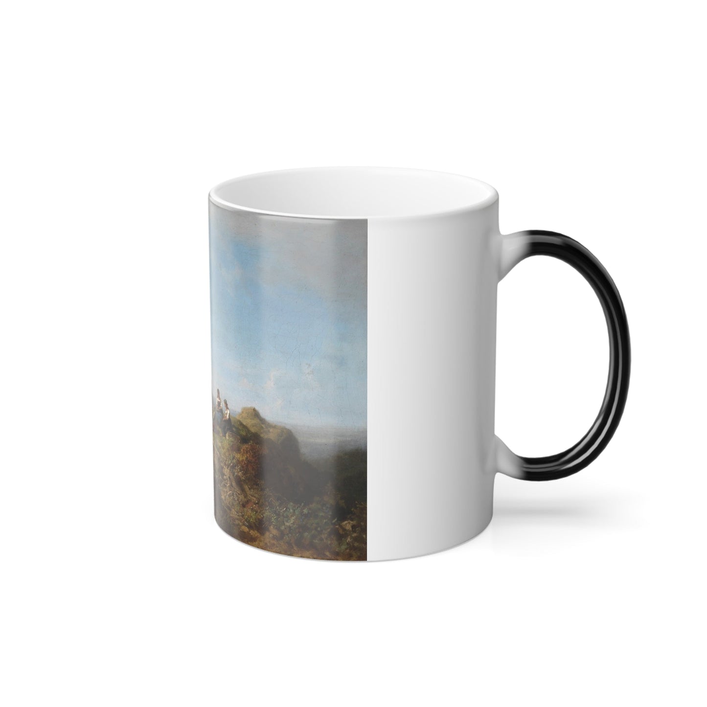 Carl Spitzweg (1808-1885) Dirndln auf der Alm - oil on canvas - Color Changing Mug 11oz-11oz-The Sticker Space