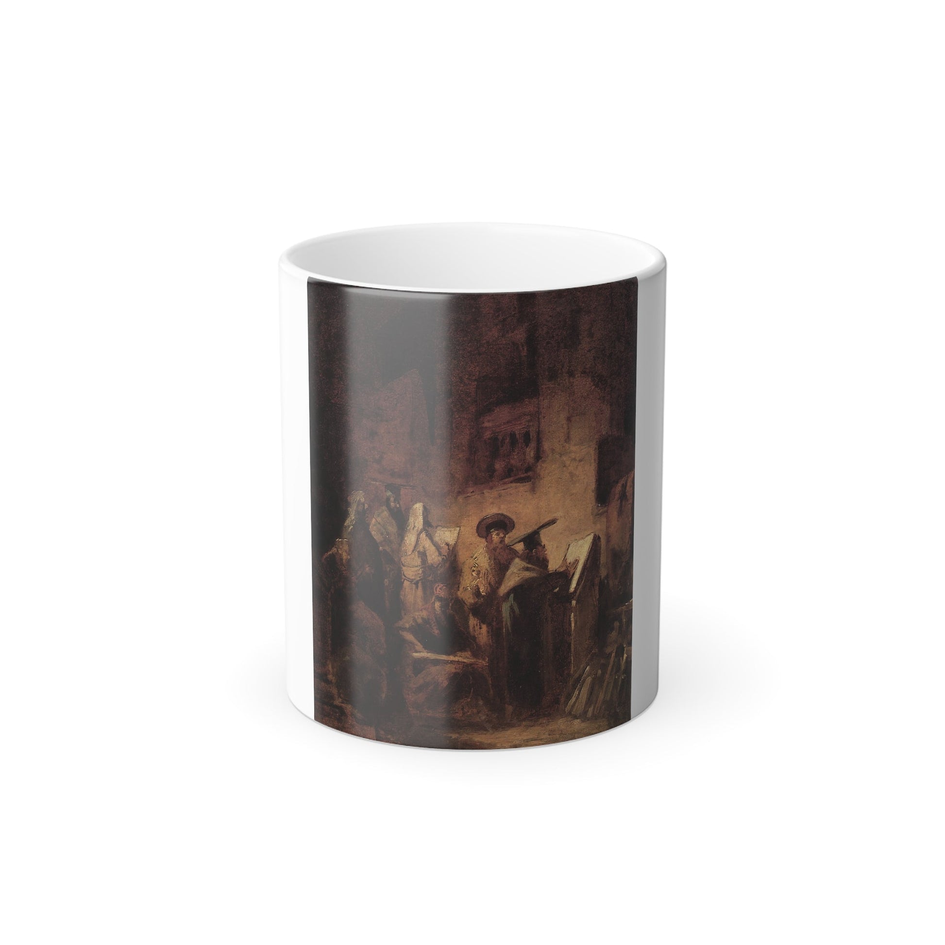 Carl Spitzweg (1808-1885) In der Synagoge - Oil on Board c1855-60 - Color Changing Mug 11oz-11oz-The Sticker Space