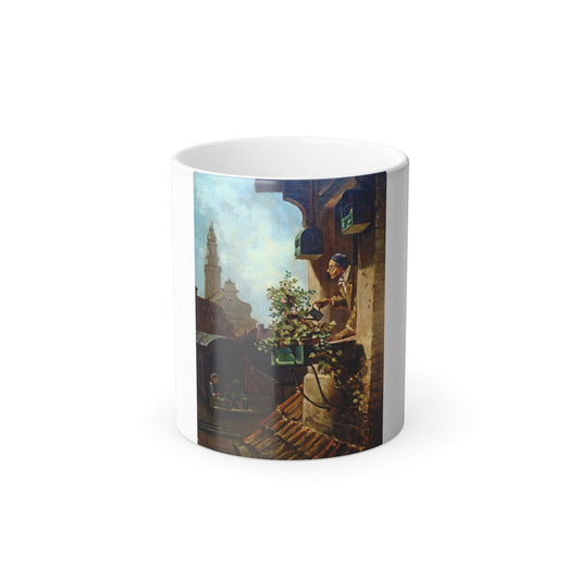 Carl Spitzweg (1808-1885) In the Attic Room - 1849 - Color Changing Mug 11oz-11oz-The Sticker Space