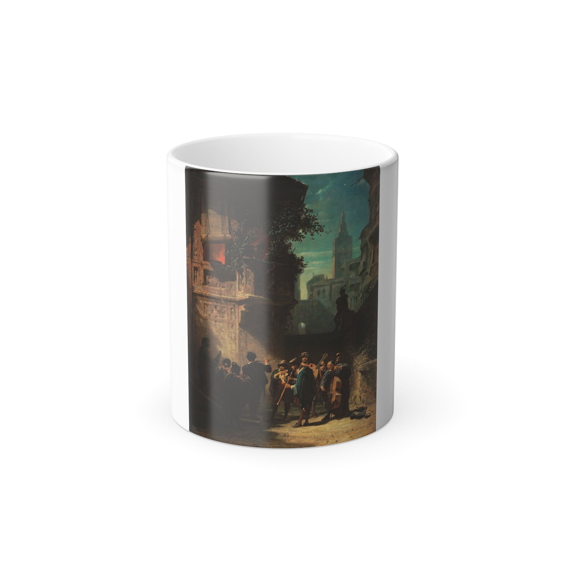 Carl Spitzweg (1808-1885) Spanish Serenade - oil on canvas c1855-56 - Color Changing Mug 11oz-11oz-The Sticker Space