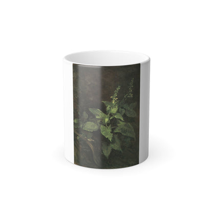 Carl Spitzweg (1808-1885) Study of nettles - Oil on Paper 1842 - Color Changing Mug 11oz-11oz-The Sticker Space