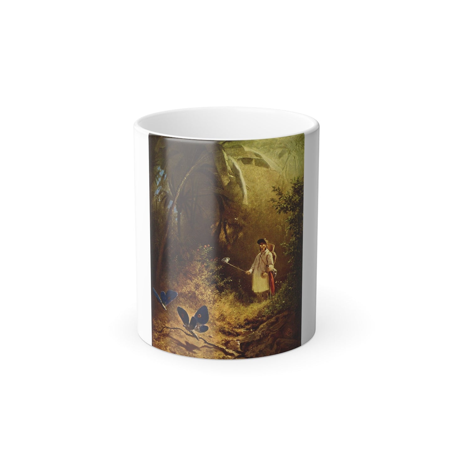 Carl Spitzweg (1808-1885) The Butterfly Hunter - oil on panel 1840 - Color Changing Mug 11oz-11oz-The Sticker Space