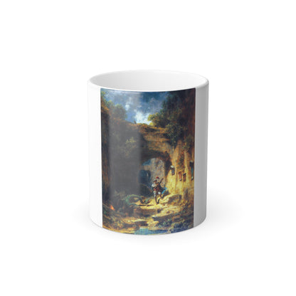 Carl Spitzweg (1808-1885) The Dragonslayer - Oil on board c1875-80 - Color Changing Mug 11oz-11oz-The Sticker Space