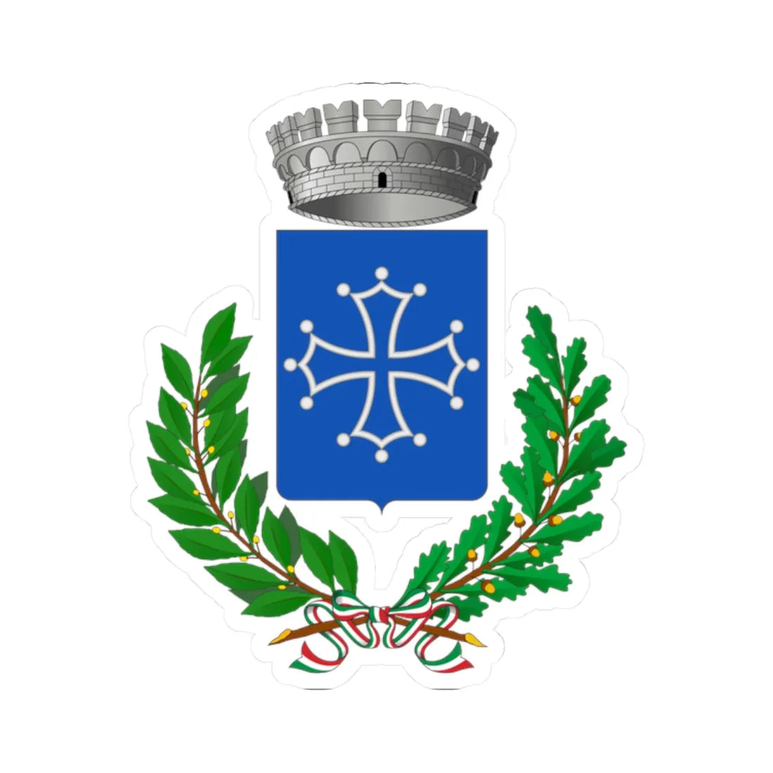 Carlantino-Stemma (Italy) (Coat of Arms) STICKER Vinyl Kiss-Cut Decal 2 Inch White - The Sticker Space