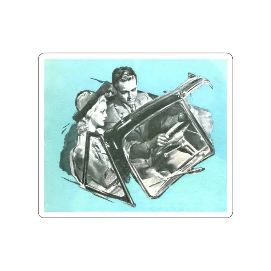 Carless Drivers (Magazine Illustration) STICKER Vinyl Die-Cut Decal - The Sticker Space