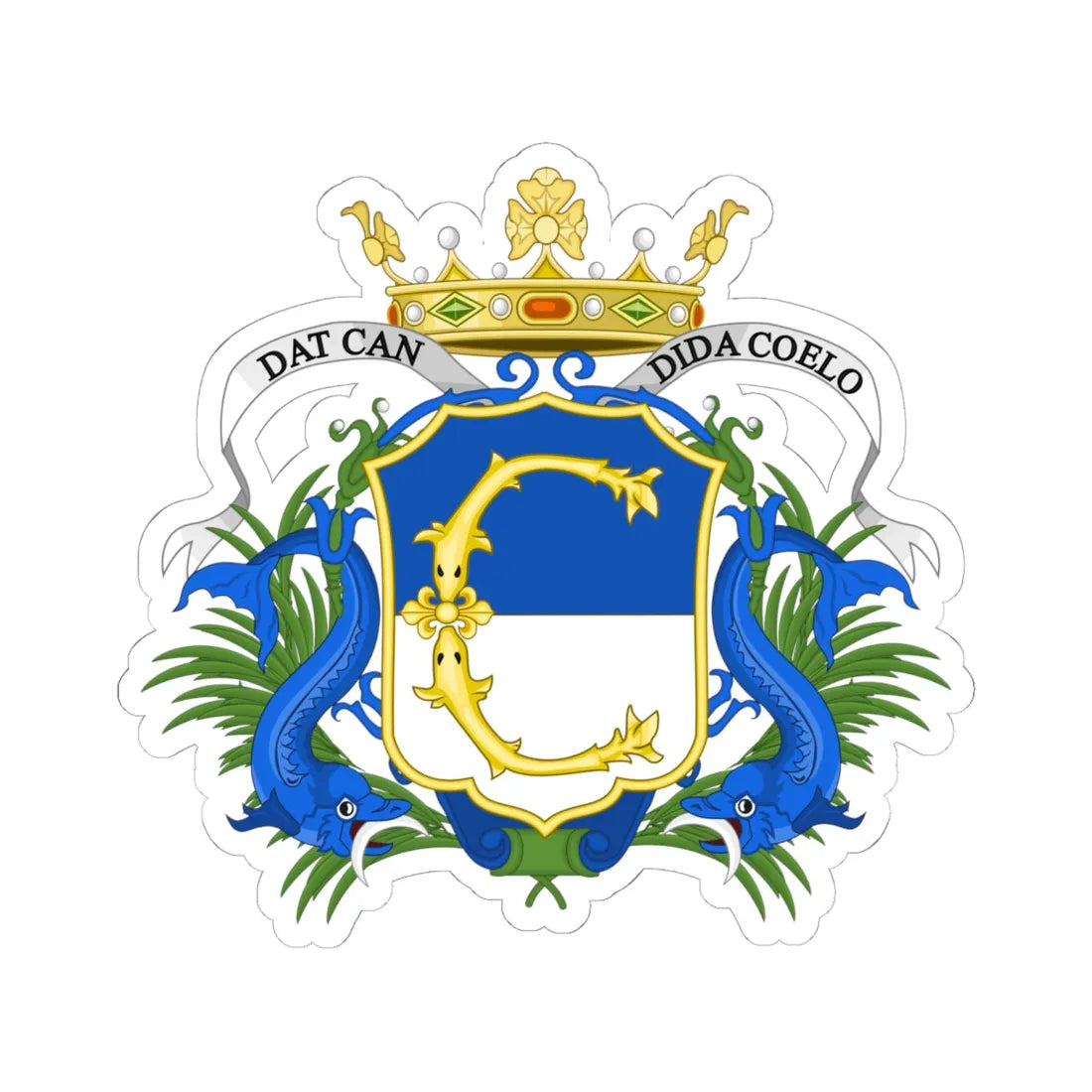 Carmagnola-Stemma (Italy) (Coat of Arms) STICKER Vinyl Kiss-Cut Decal 6 Inch White - The Sticker Space