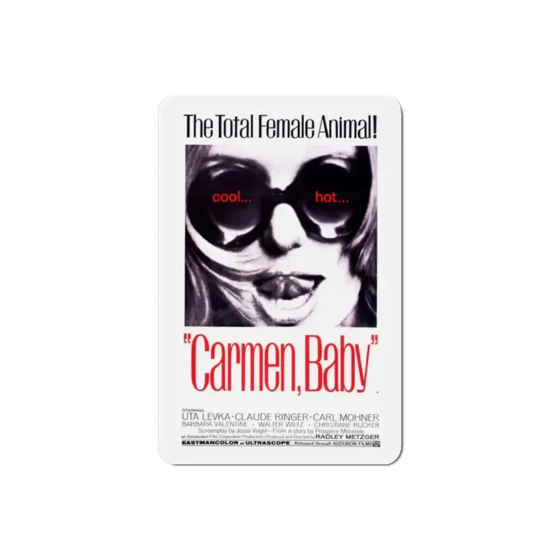 Carmen Baby 1967 Movie Poster Refrigerator Magnet 2 Inch - The Sticker Space