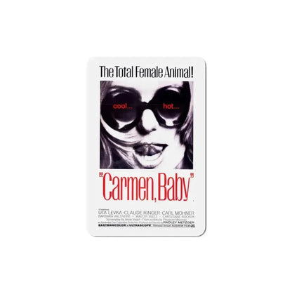 Carmen Baby 1967 Movie Poster Refrigerator Magnet 4 Inch - The Sticker Space