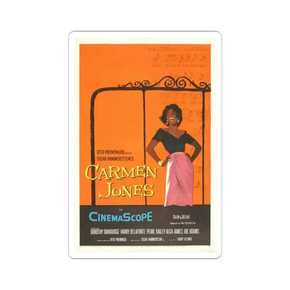 Carmen Jones 1954 Movie Poster - STICKER Vinyl Kiss-Cut Decal 2 Inch White - The Sticker Space