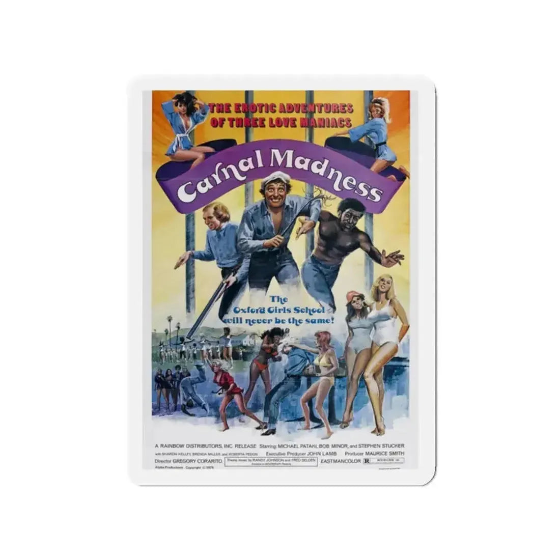 CARNAL MADNESS 1975 Movie Poster - Refrigerator Magnet - The Sticker Space