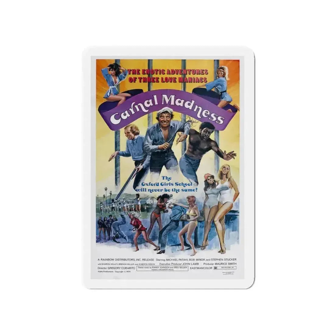 CARNAL MADNESS 1975 Movie Poster - Refrigerator Magnet - The Sticker Space