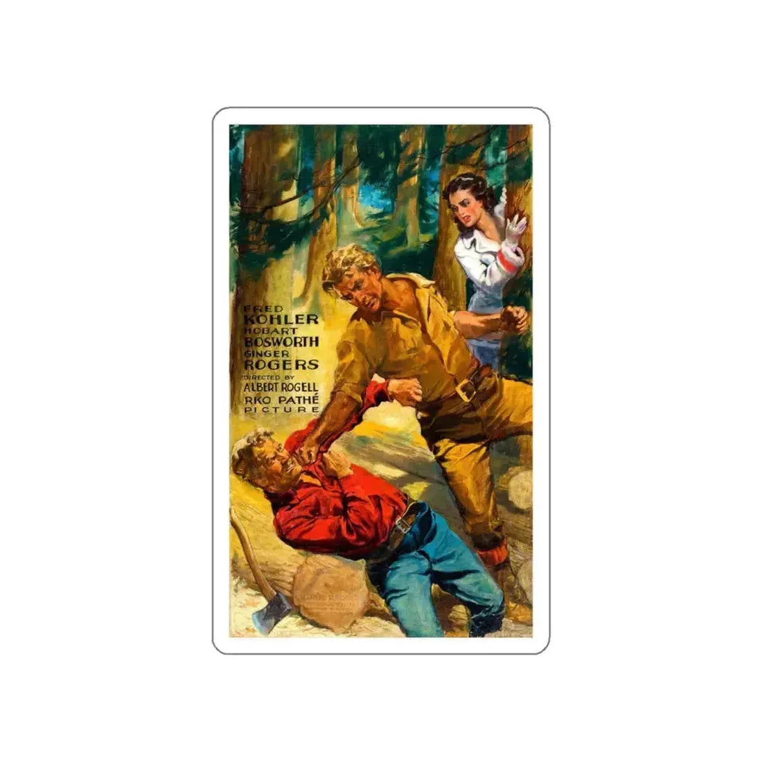 Carnival Boat, movie poster illustration, 1932 (Magazine Illustration) STICKER Vinyl Die-Cut Decal White Die-Cut 4 Inch - The Sticker Space