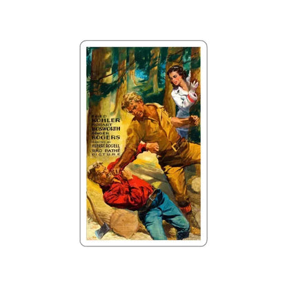 Carnival Boat, movie poster illustration, 1932 (Magazine Illustration) STICKER Vinyl Die-Cut Decal White Die-Cut 4 Inch - The Sticker Space